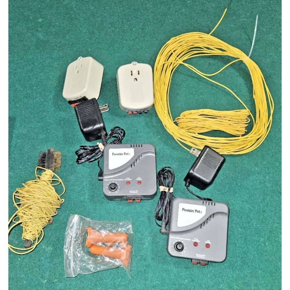 2 Premier Pet In Ground Dogs Fence Transmitter System Collar Outdoor Yard RFA852
